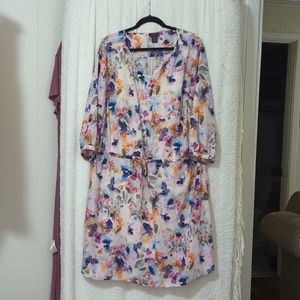 Dress watercolor with purplish background